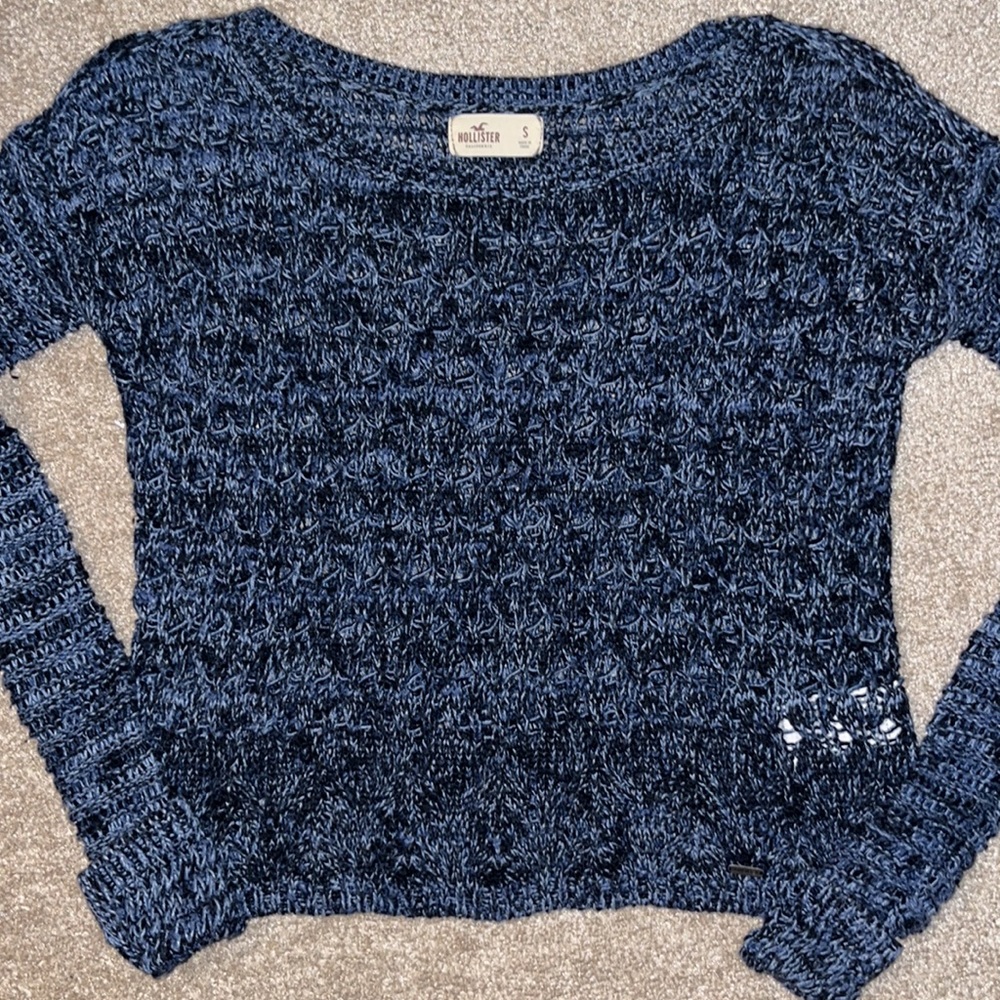 Hollister navy blue knit sweater size small